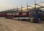 4 Axles Flat Bed Semi Trailer 40ft Flatbed Semi Trailer With Ramps