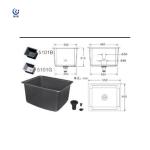 Gooseneck Faucet Chemistry Lab Sink Rectangular Polypropylene Laboratory