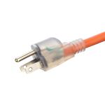ETL 12/3 SJTW Heavy Duty 3 Prong Orange Extension Cord 12 Gauge NEMA5-15 Outdoor