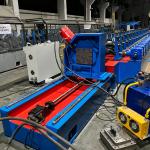Galvanized Steel Pallet Racking Roll Forming Machine 90mm /105mm /120mm Storage