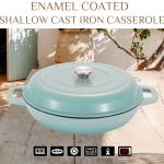 3L Cast Iron Dutch Oven With Lid Enameled Eco Friendly