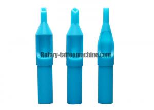 Blue Color Tattoo Plastic Tips , Round Tip Needles For Beginners CE Approval
