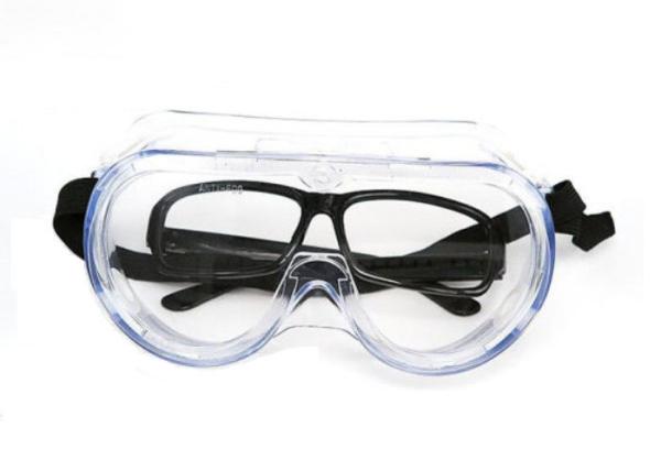 Splash Proof PPE Safety Goggles Polycarbonate Material Folding Mirror Legs