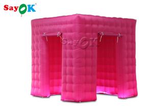 Wholesale Event Booth Displays Square Double Middle Door Video Inflatable Photo Booth With Led Light from china suppliers
