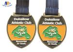 Egg Shape Custom Sports Medals / Personized Antique Gold Plating 5k Running