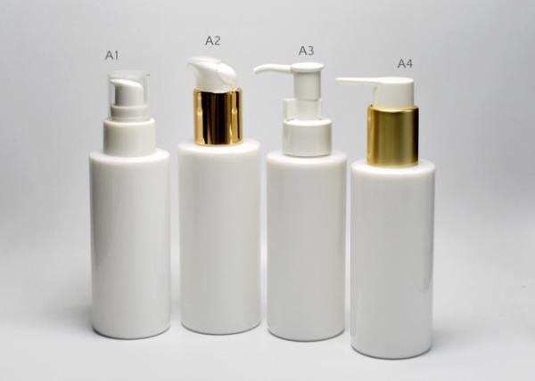 BG-194Q-100A 120A cylinderic opal white glass bottles with lotion pump dispenser