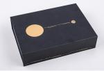 Black Paperboard Gift Box Magnet With Custom Insert For Bottles