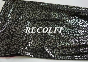 Wholesale Leopard Silver Foiling Sustainable Knit Activewear Fabric 4 Ways Stretch from china suppliers