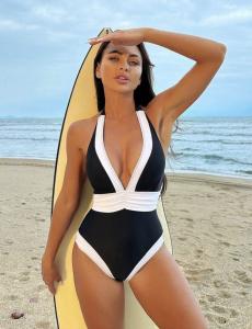 Wholesale Ladies One Piece Swimsuit With Medium Thickness Spandex And One Piece Style 1 Piece Bathing Suits from china suppliers
