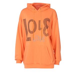 Wholesale Hip Hop 2021 custom LOGO pattern Over-sized Sweatshirts Hoodies Women's hoodies &amp; sweatshirts Jacket from china suppliers