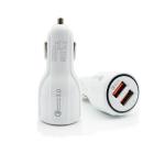 Quick QC3.0 Car Charger Wireless 2 USB Ports PC ABS Material 78*32*32mm