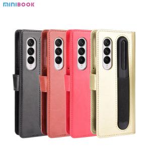 Wholesale Minibook Custom Hybrid Shockproof Embossed Logo Flip Wallet Leather Pen Hole Phone Case from china suppliers