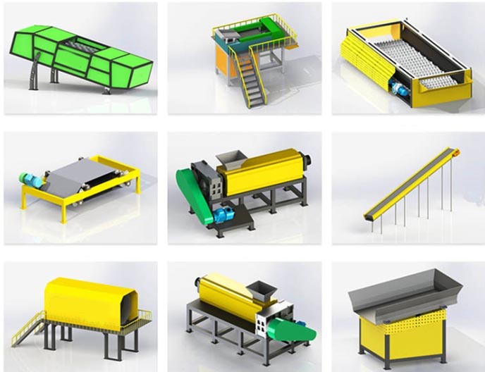 Organic Waste Sorting Recycling Urban Waste Recycle Treatment Equipment
