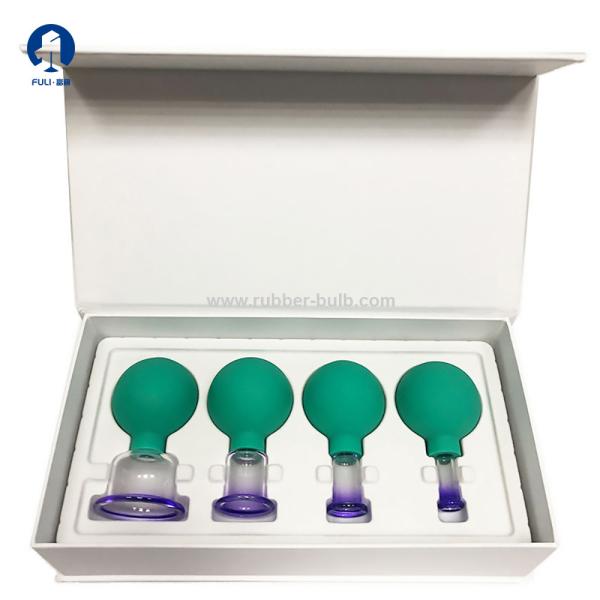 4 Pcs Silicone Cupping Device Heath Care Message Facial Cup Anti Cellulite