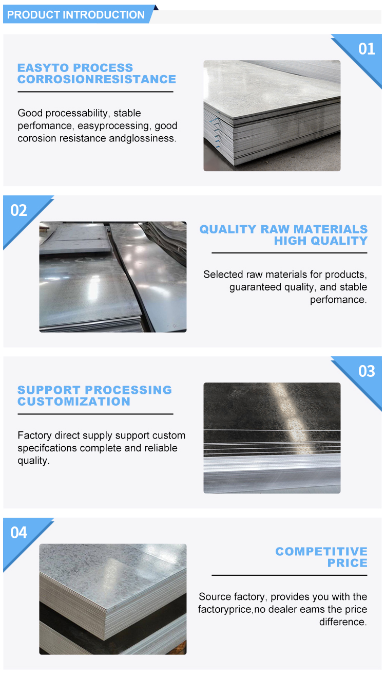 ASTM Standard Dx51d Dx52d Dx53d Galvan Plate for Container Construction and Durable