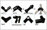 Black Industrial Metal Flexible Pipe Joint , Metal Corner pipe Joint For