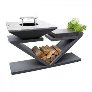Wholesale Outdoor High Temperature Black Painted Wood-burning Steel Barbeque Charcoal Grill from china suppliers