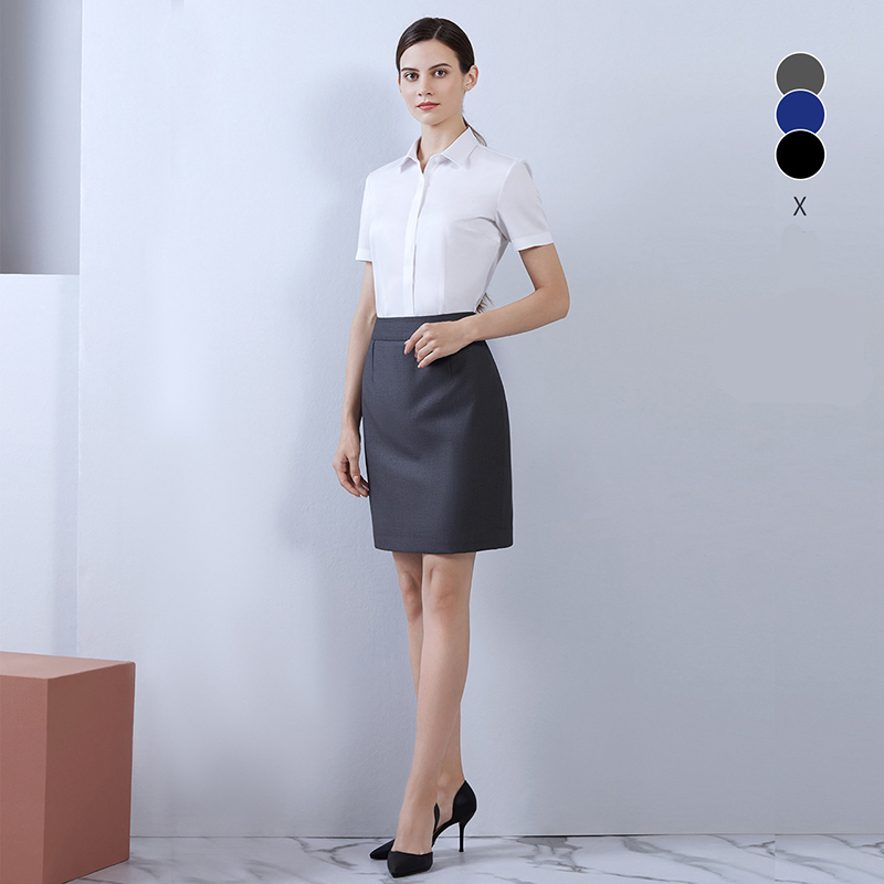 Adults Age Group Simple Design Summer Office Uniforms with Flock Print Printing Methods
