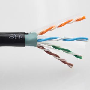 Wholesale Quick Installation 4 Pair Cat6 FTP Lan Cable , Waterproof High Speed Cat6 Cable PVC+PE Double Jacket for Outdoor Used from china suppliers