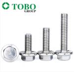Factory Manufacture Hardware 6mm Fasteners Hexagonal Head Flange Bolts Steel 4.8