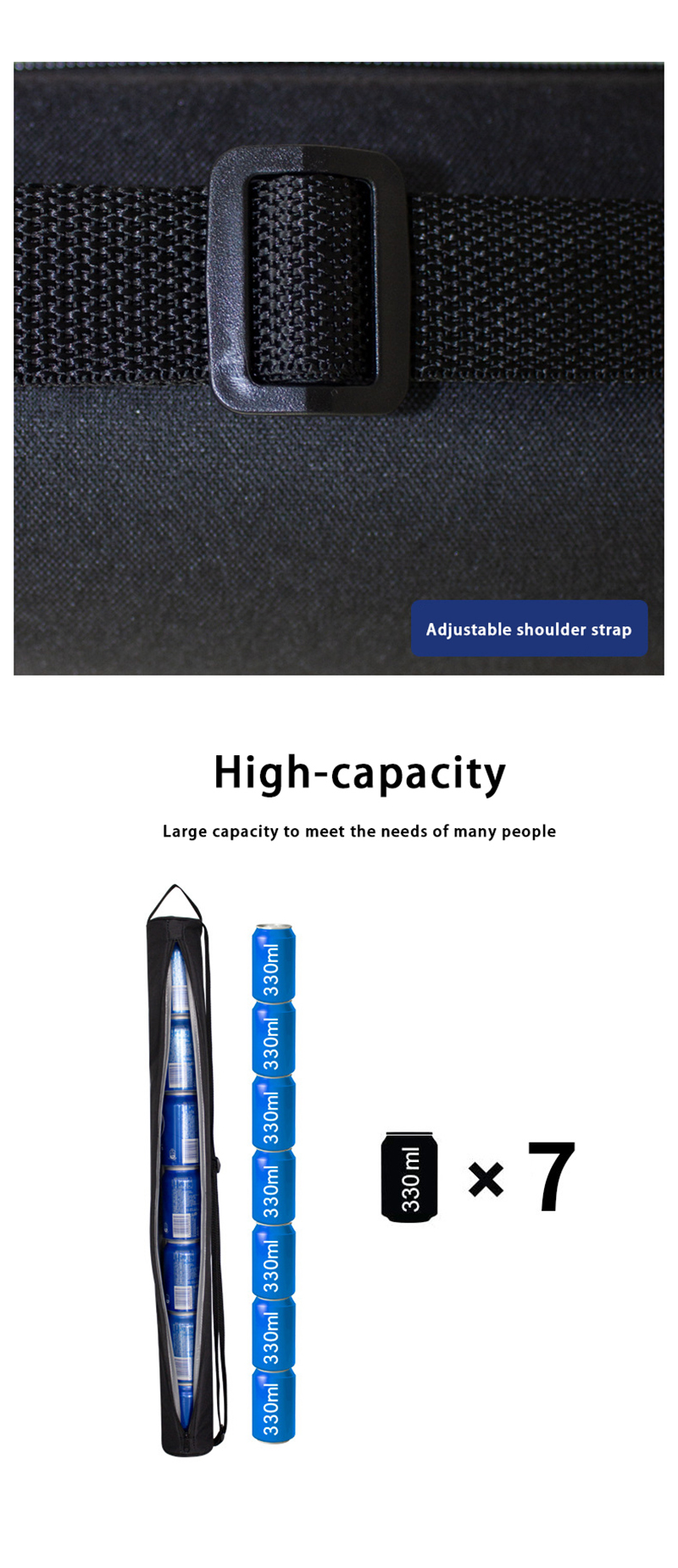 Oxford Golf Wine Bag Cylinder Beer Cooler Bag Outdoor Portable Picnic Bag Messenger Thermal Insulation Capacity 7-can Beer
