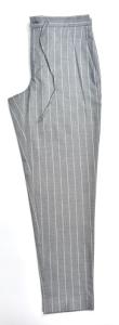 Wholesale OEM Custom Tailored Trousers All Cotton Breathable Grey Stripe 100% Polyester from china suppliers