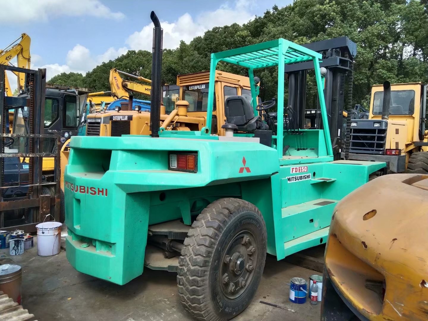 MITSUBISHI FD150 Used Forklift 15T Capacity Low Hours for Warehouses