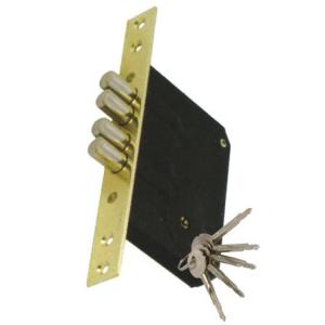 Wholesale Black Painting Mortise Lock Body 4 Cylindrical Tongue With 5 Cross Keys from china suppliers