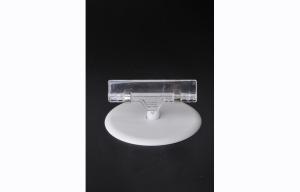 Wholesale Transparent PS Plastic Price Tag Holder Clip , POP Clip with Round Base 15*9cm from china suppliers