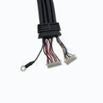 Black Automotive Cable Harness M8 3 PIN PVC Sleeve Custom Car Wiring Harness 125