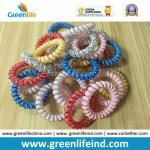 Small Size Colorful Plastic Spiral Wrist Strap for Hair Using