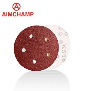 Buy cheap 5 Inch 125mm Red Aluminum Oxide Sand Paper Metalworkig Rust Removal Sanding Disc from wholesalers