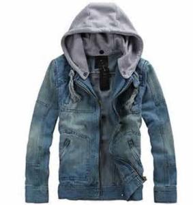 Wholesale Winter Denim Jean Hooded Anorak Jacket 100% Heavy Cotton Zipper Front from china suppliers