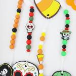 Hot selling Halloween Silicone Focal Beads for baby DIY teething keychains
