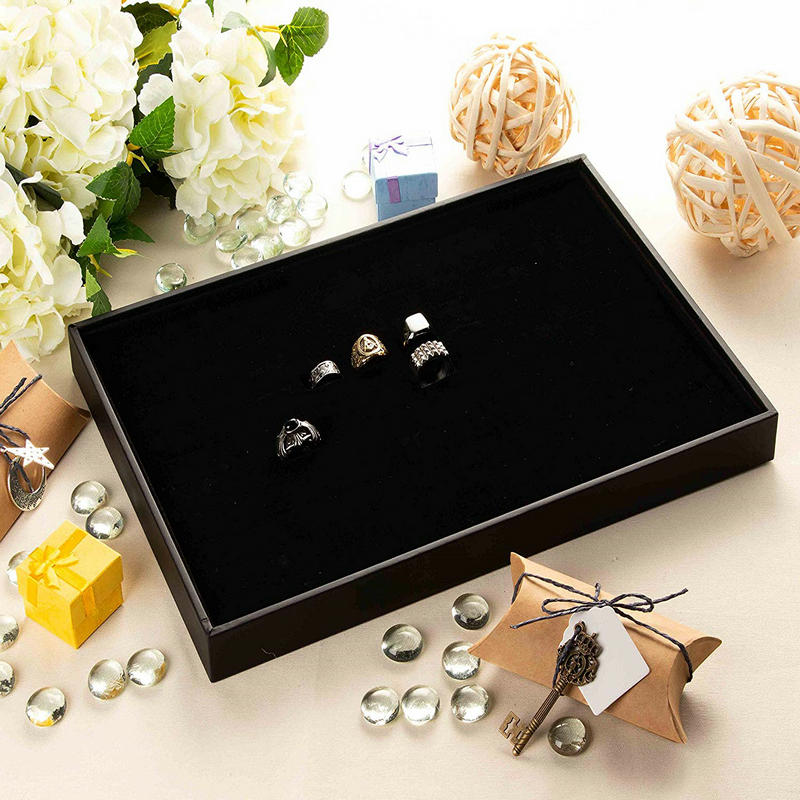 PU Velvet Foam Box Inserts Black / White , Jewelry Box Foam Protective