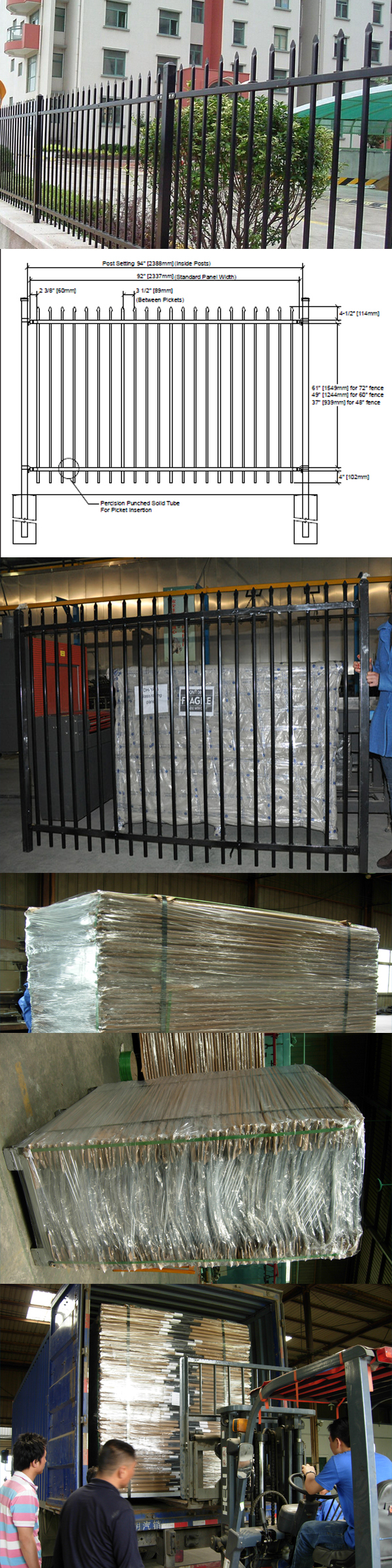 Corrugated Galvanized Steel Pipe Fence for Australia Standard