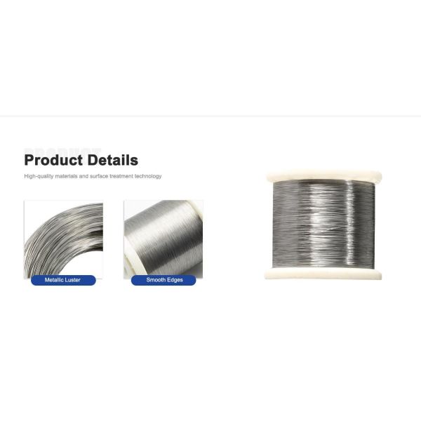 ASTM B344 NiCr 80/20 Nichrome Resistance Wire with 1200°C Maximum Operating Temperature and 1400°C Melting Point for Industrial Heating Elements 1