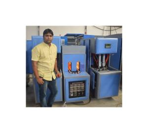 Wholesale Oil Packaging 2 Cavity Semi Auto Oil Bottle Blowing Machine with 50kN Clamping Force from china suppliers