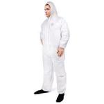 Personal Protective Plastic Polypropylene Disposable Coverall With Hood