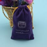 Custom Logo Printed Natural Velvet Drawstring Jewelry Pouch