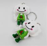 Personalized Double Side 3d Cartoon Charactor Soft PVC Keychain With Company