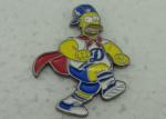 Brass Die Stuck Softball Pins , Zinc Alloy Promotional LA Baseball Pin