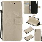 iPhone X Wallet Flip Leather Case Cover with Lucky Tree Embossed