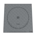 Round Metal Manhole Cover 125KN B125 Square Frame ICMQ Certification Pedestrians