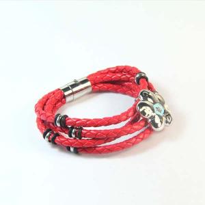 Wholesale Europ American Fashion Trendy Stainless Steel Geniune PU Leather Bracelet Bangle LBL270 from china suppliers
