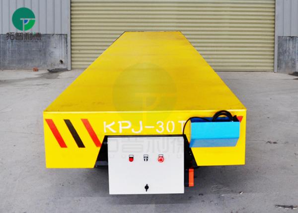 Quality 30T Load Slab Rail Transfer Cars Handling Heavy Equipment Trailer With Warning Alarm for sale