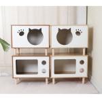 Modern Multi-functional Wooden Pet Nest and Side Cabinet for Contemporary Living