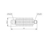 Black 20 W SMA Attenuators DC - 26.5 GHz Connector 20 W Aluminum Shell