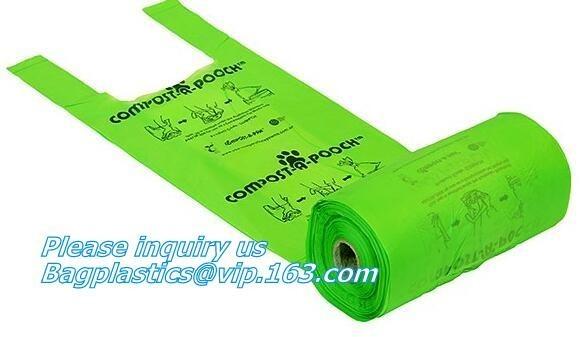 Cornstarch made biodegradable compostable dog poop bags, biodegradable