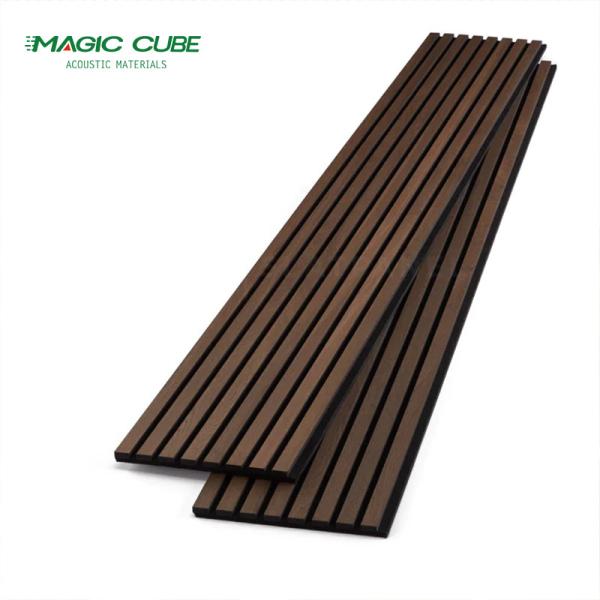 Coating Finish Wood Slat Panel for High Density Acoustic Polyester Modern Design